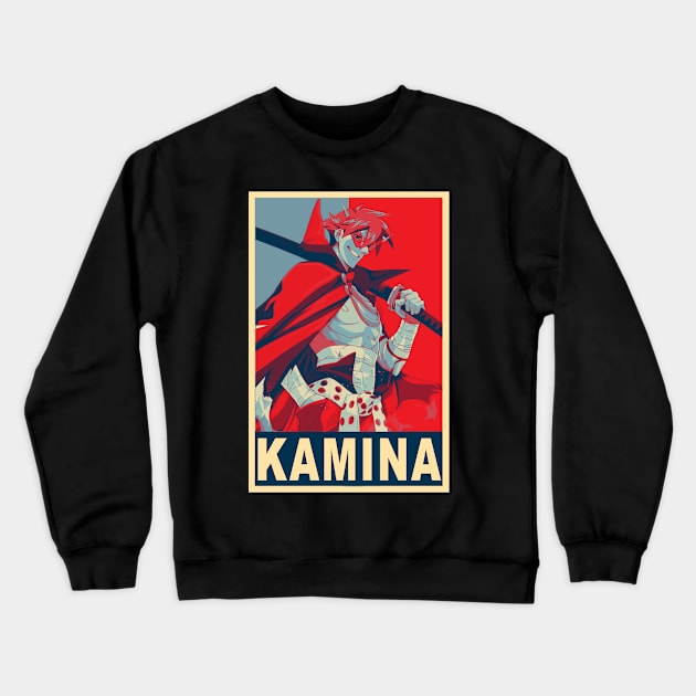 Kamina Poster - Gurren Lagann Crewneck Sweatshirt by Jack Jackson